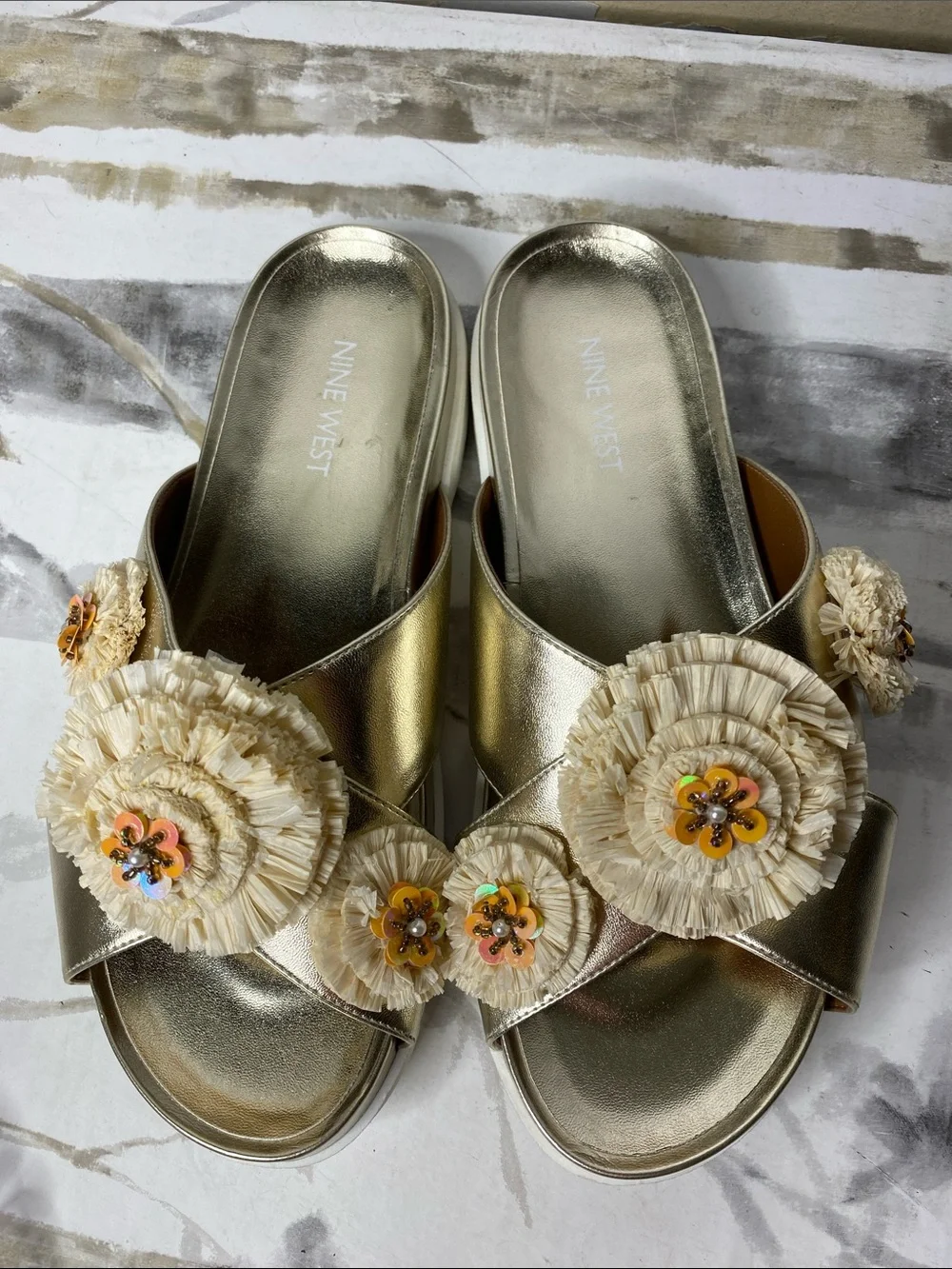 Nine West Feel The Luv Slide Sandals